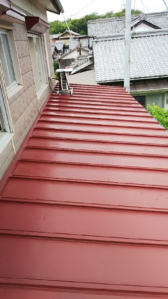 内海町瓦棒屋根葺き替え工事