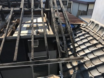 内海町雨漏り修理下地部分の写真②