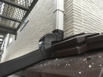 下屋上の竪樋