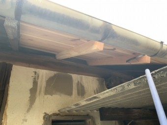 直した垂木、屋根下地