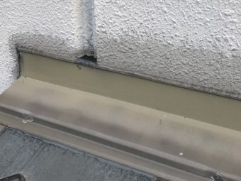 壁際の雨漏り箇所