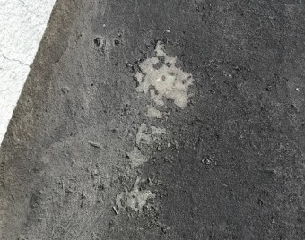 防水膜のはがれ