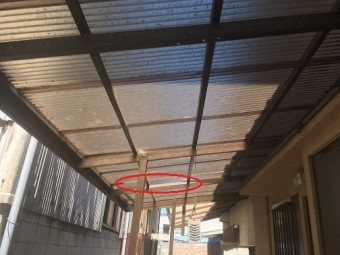 波板屋根(大) 歪み