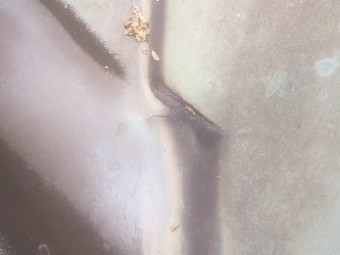 既存谷板金亀裂箇所