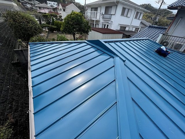 仕上げ確認と屋根面の完成状態