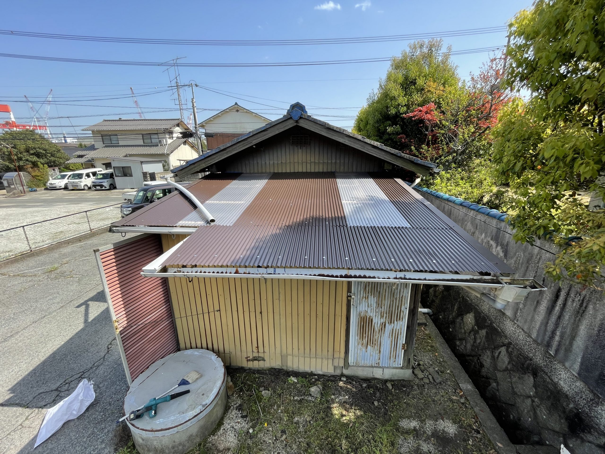 波トタンを新しく直した写真