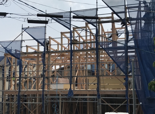 福山市にて片流れ屋根の新築倉庫の上棟で施工手順を紹介！母屋