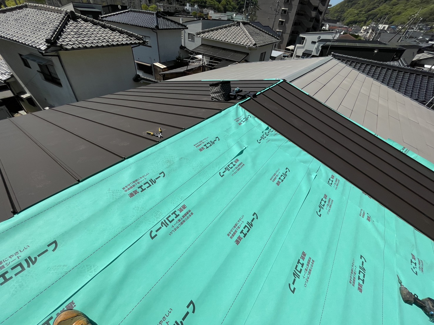 ルーフィング（防水シート）の新設で二次防水を強化