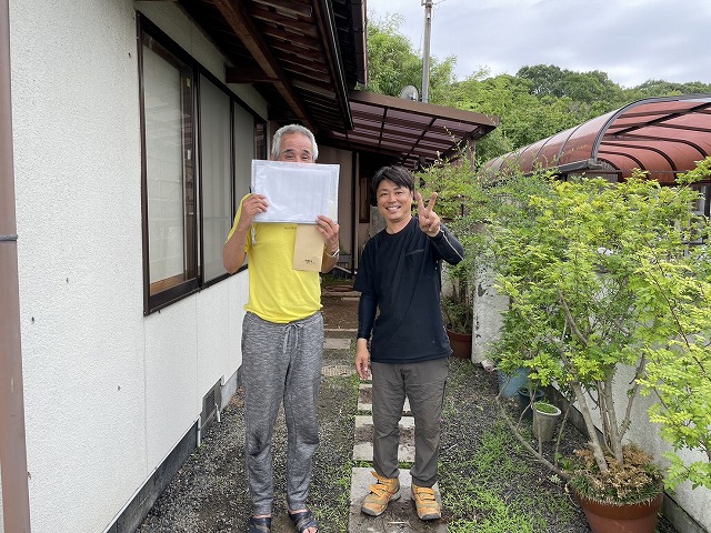 里庄町でポリカ屋根の張替え工事を行ったF様