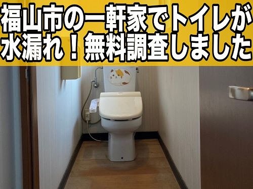 福山市の一軒家にあるトイレが水漏れ！改装希望で無料調査しました