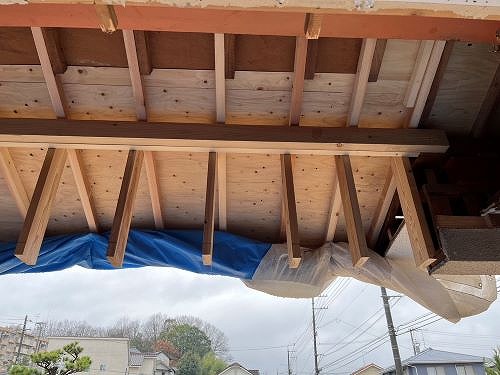 福山市にて屋根の増築工事