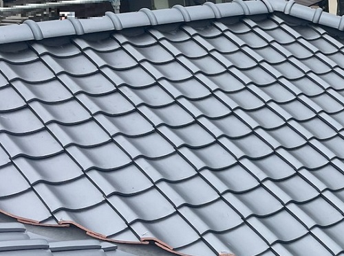 福山市でセメント瓦から陶器瓦への屋根リフォーム工事アフター
