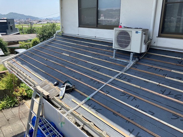 下地調整後の屋根全景