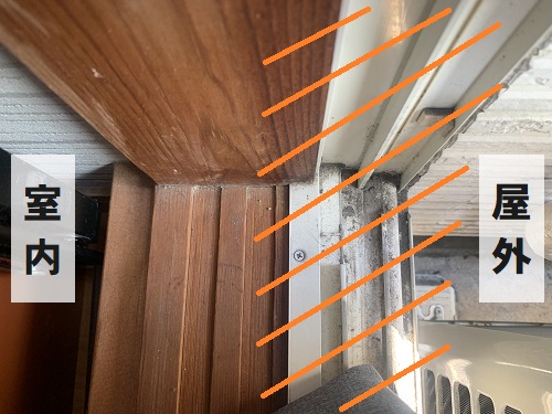 福山市にてカバー工法を用いた外付サッシの窓交換のご相談で採寸現地調査LIXILリクシルのリプラス
