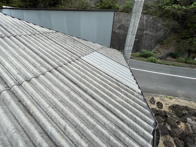 差し替え後の屋根面