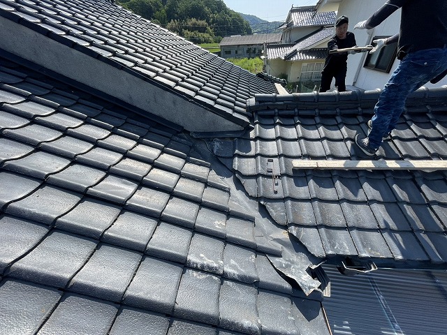 谷まわりの解体作業