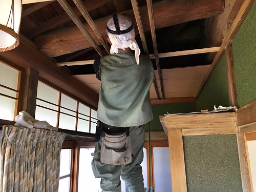 福山市天井リフォーム新しい天井板設置