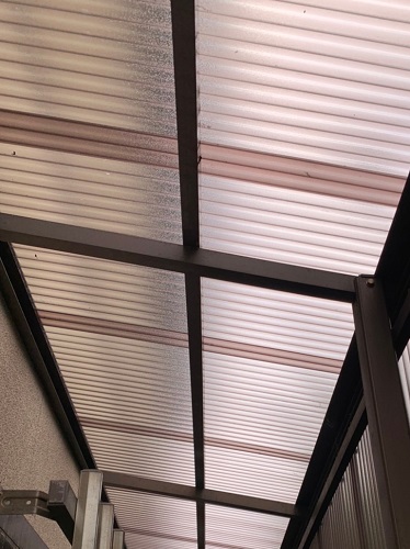 福山市ストックヤード壁材屋根材取替工事後の屋根