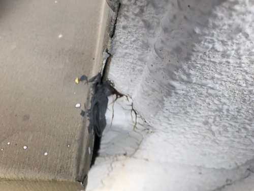 尾道市ビルスレート屋根雨漏り調査外壁のコーキング