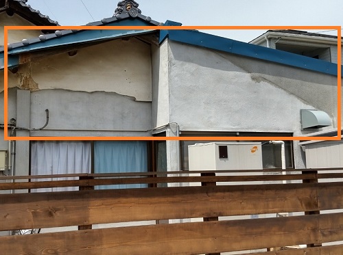 福山市にて漆喰剥がれのある戸建住宅の無料外壁調査でモルタル補修の提案外壁点検で漆喰劣化や色ムラ