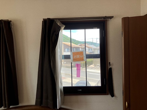 【補助金】福山市でLIXIL『インプラス』窓リフォーム工事寝室の窓断熱ガラスの窓設置アフター