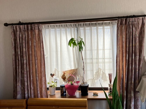 福山市にて先進的窓リノベ事業の補助金を活用した内窓リフォーム工事リビング遮熱仕様ビフォー