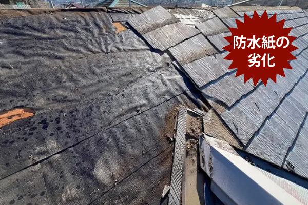 防水紙の劣化